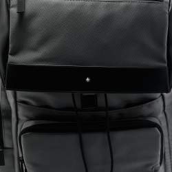 Montblanc Black/Grey Nylon and Leather Large Nightflight Backpack
