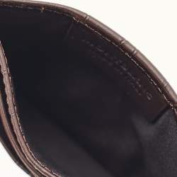 Montblanc Dark Brown Croc Embossed Leather Meisterstuck 6CC Card Holder