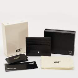 Montblanc Dark Brown Croc Embossed Leather Meisterstuck 6CC Card Holder