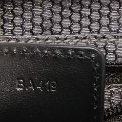 Pre Owned Montblanc Grey/Black Leather And Nylon Nightflight Travel Companion Wallet