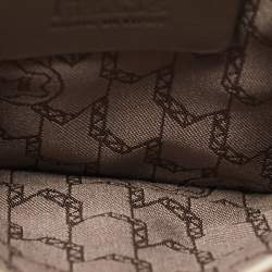 Montblanc Beige Croc Embossed Leather Business Card Holder
