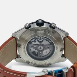 Montblanc Black Ceramic Stainless Steel Calfskin Timewalker 19942 Men's Wristwatch 43 mm