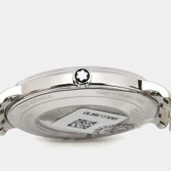 Pre Owned Montblanc Silver Dial Stainless Steel Tradition 127770 Men's Wristwatch 40 mm