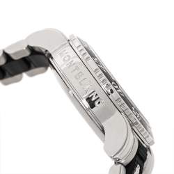  Montblanc Black Stainless Steel Rubber Sport Chronograph 7034 Men's Wristwatch 41.50 mm