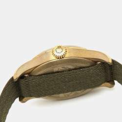 Montblanc Green Bronze Canvas NATO 1858 Limited Edition 118222 Men's Wristwatch 40 mm