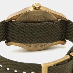 Montblanc Green Bronze Canvas NATO 1858 Limited Edition 118222 Men's Wristwatch 40 mm