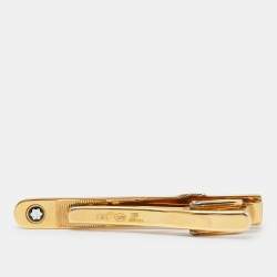 Montblanc Malachite Enamel Gold Tone Sterling Silver Tie Pin
