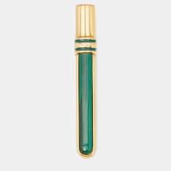 Montblanc Malachite Enamel Gold Tone Sterling Silver Tie Pin