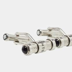 Pre Owned Montblanc Onyx Sterling Silver Cufflinks