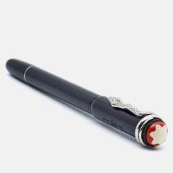 Pre Owned Montblanc Heritage Collection Rouge et Noir Resin Silver Tone Special Edition Rollerball Pen