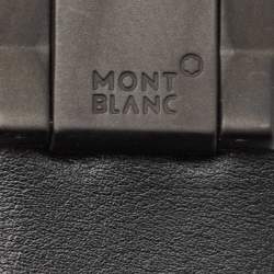 Montblanc Black Leather Cut to Size Buckle Belt 