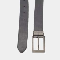 Montblanc Black Leather Cut to Size Buckle Belt 
