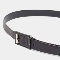 Montblanc Black Leather Cut to Size Buckle Belt 