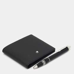 Montblanc Starwalker Resin Leather Silver Tone Pen Wallet Set