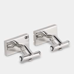 Montblanc Silver Tone Rectangular Cufflinks