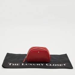 Montblanc Red Leather La Vie de Boheme Cosmetic Pouch