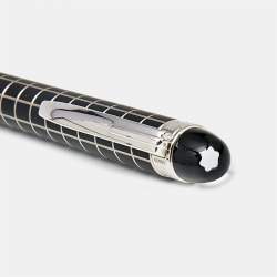 Montblanc Starwalker Black Grid Silver Tone Ballpoint Pen