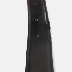 Montblanc Black/Brown Leather Reversible Cut to Size Belt