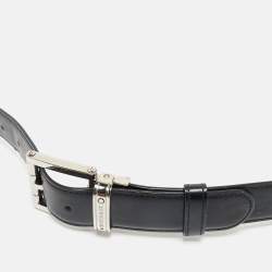 Montblanc Black/Brown Leather Reversible Cut to Size Belt