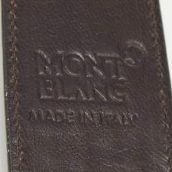 Pre Owned Montblanc Black Croc Embossed Leather 1 Pen Pouch