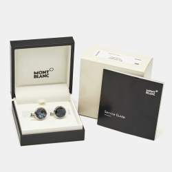 Pre Owned Montblanc Granite Stainless Steel Cufflinks