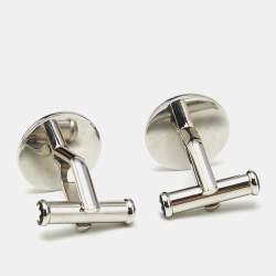 Pre Owned Montblanc Granite Stainless Steel Cufflinks