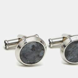Pre Owned Montblanc Granite Stainless Steel Cufflinks