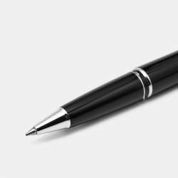 Pre Owned Montblanc Resin Leather Silver Tone Passport Cover and Pen Set