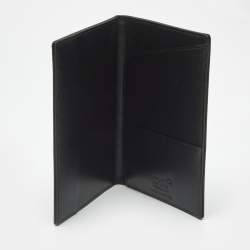 Pre Owned Montblanc Resin Leather Silver Tone Passport Cover and Pen Set