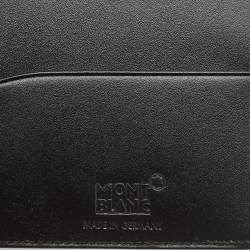 Pre Owned Montblanc Resin Leather Silver Tone Passport Cover and Pen Set