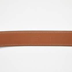 Pre Owned Montblanc Ombre Navy Blue Suede Horseshoe Buckle Cut to Size Belt