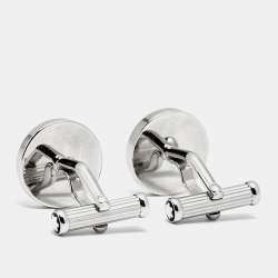 Pre Owned Montblanc Meisterstuck Mother of Pearl Silver Tone Cufflinks