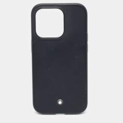 Pre Owned Montblanc Black Rubber Sartorial iPhone 14 Pro Case