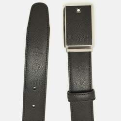 مملوكة مسبقًا Montblanc Cut to Size Buckle Belt Black Leather