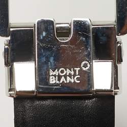 Pre Owned Montblanc Cut to Size Reversible Buckle Belt Brown/Black Leather
