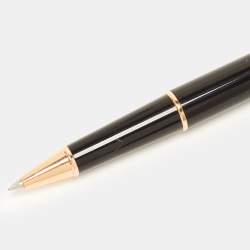 Pre Owned Montblanc Meisterstuck Classique Rose Gold-Coated Black Rollerball Pen