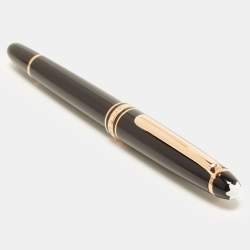 Pre Owned Montblanc Meisterstuck Classique Rose Gold-Coated Black Rollerball Pen