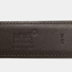 Pre Owned Montblanc Cut To Size Buckle Belt Brown Leather
