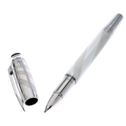 Pre Owned Montblanc StarWalker White Ceramics Doué Silver Tone Fineliner Pen