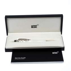 Pre Owned Montblanc StarWalker White Ceramics Doué Silver Tone Fineliner Pen