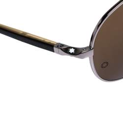 Pre Owned Montblanc Grey/Brown MB267S Aviator Sunglasses