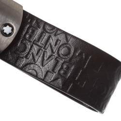 Pre Owned Montblanc Black Leather Westside Key Fob 