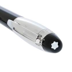 Pre Owned Montblanc Douè 115646 Black Resin Platinum Finish Fineliner