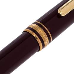 Pre Owned Montblanc Meisterstuck Burgundy Gold Tone Mechanical Pencil