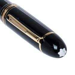 Pre Owned Montblanc Meisterstuck 149 Black Resin Gold Tone Fountain Pen