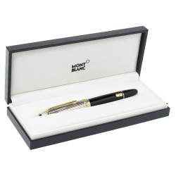 Pre Owned Montblanc Meisterstuck Solitaire Doue Black Resin Fountain Pen