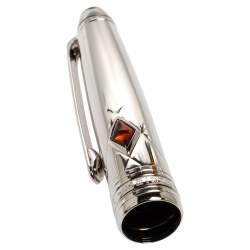 Pre Owned Montblanc Meisterstuck Jungle Eyes Platinum Plated Fountain Pen