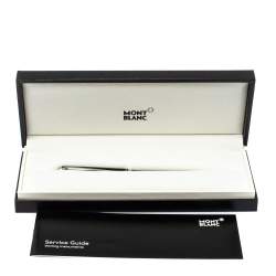 Pre Owned Montblanc Black Resin Platinum Finish Ballpoint Pen 