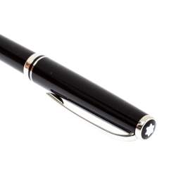 Pre Owned Montblanc Black Resin Platinum Finish Ballpoint Pen 