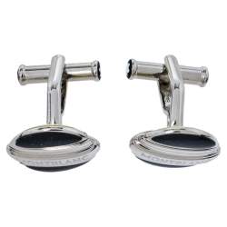 Pre Owned Montblanc Stainless Steel Lacquer Elegance Reversible Cufflinks